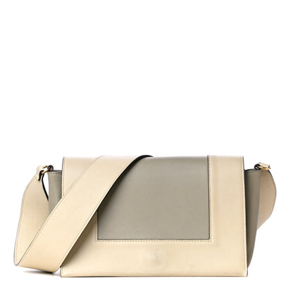 Celine Shiny Smooth Calfskin Medium Frame Shoulder Bag Chalk Mastic 1 of 6