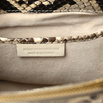 Nancy Gonzalez Python Top Handle Bag Grey White 7 of 9