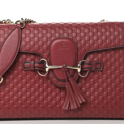 Gucci Microguccissima Medium Emily Chain Shoulder Bag Red 8 of 12