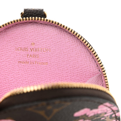 Louis Vuitton Monogram 2021 Christmas Animation Japanese Garden Round Coin Purse Wisteria Pink 6 of 7
