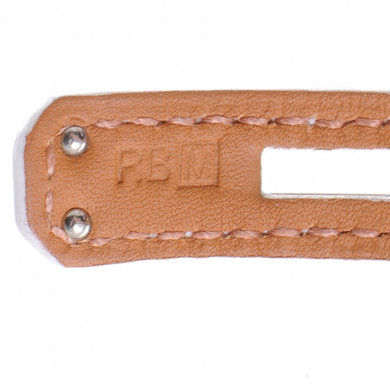 Epsom Kelly Single Tour Bracelet White