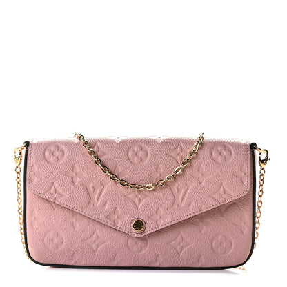 Louis Vuitton Empreinte Pochette Felicie Chain Wallet Rose Poudre 1 of 9