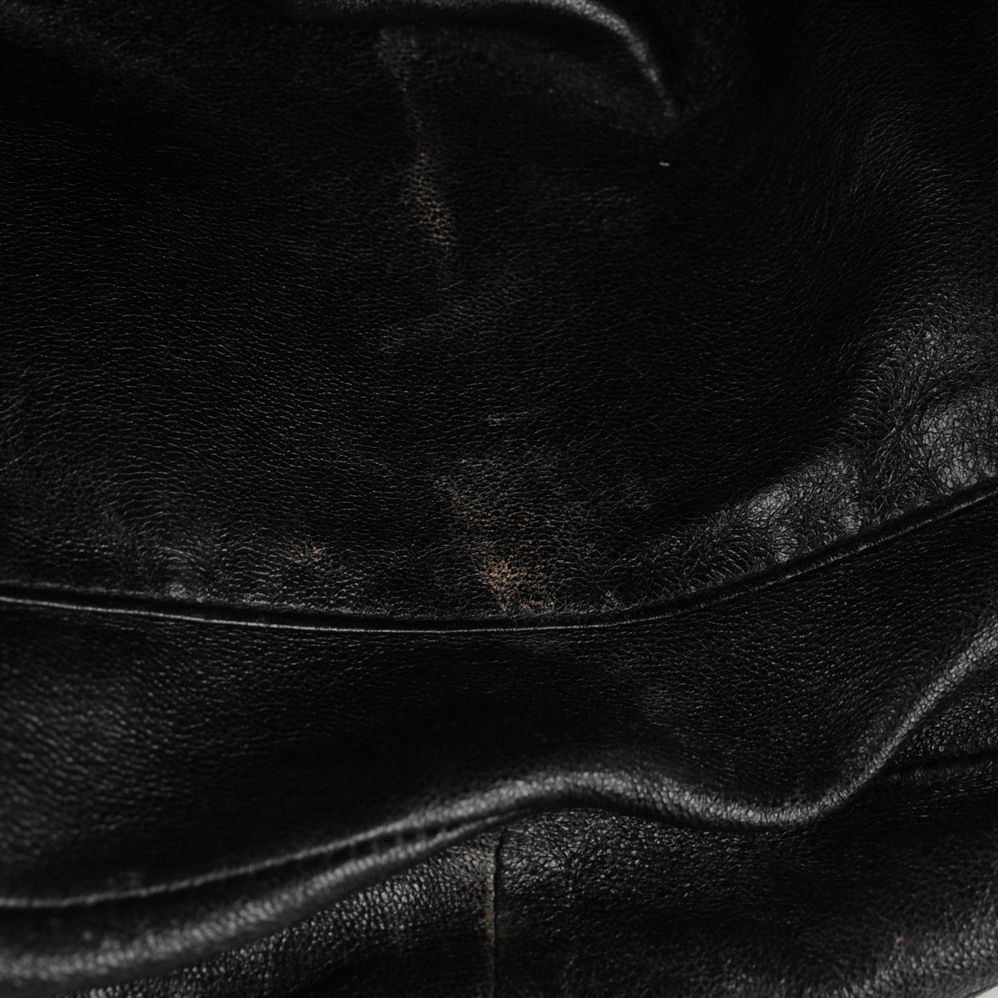 Lambskin Diamond Stitch Shoulder Bag Black