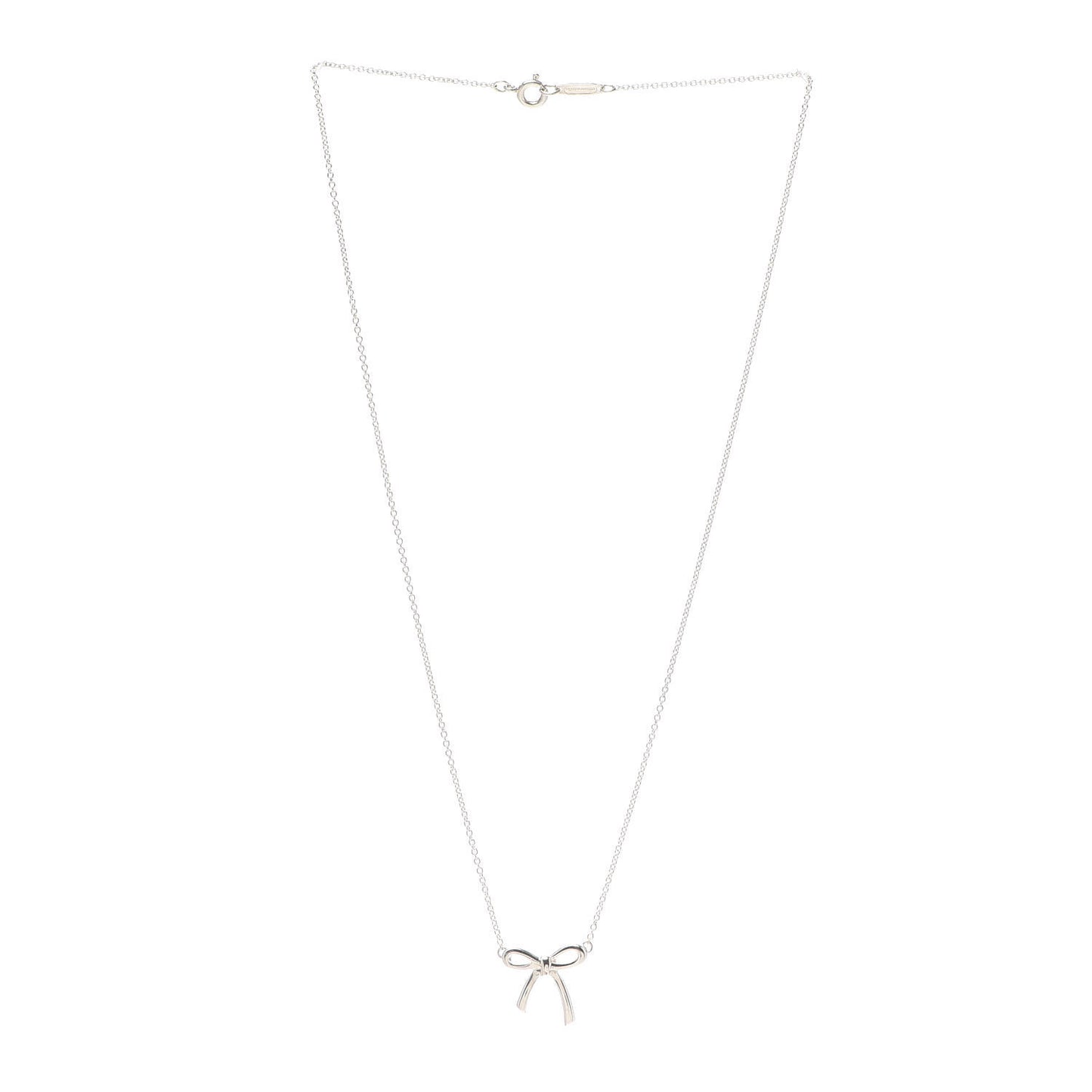 Sterling Silver Bow Pendant Necklace