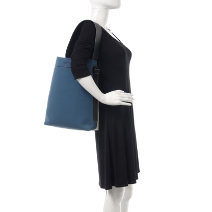 Celine Canvas Small Twisted Cabas Beige Blue 2 of 12