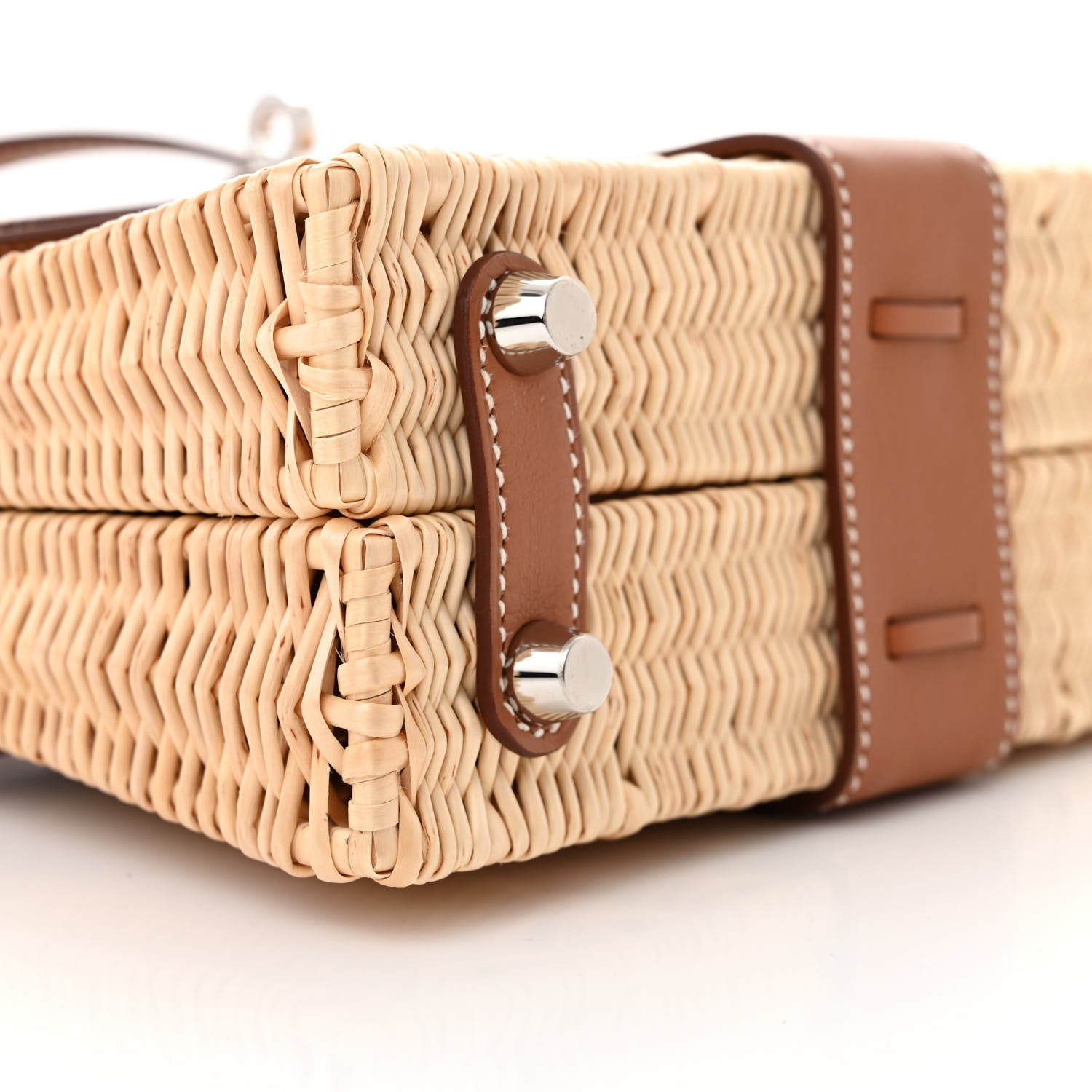 Hermes Wicker Swift Picnic Mini Kelly 20 Naturel Gold 10 of 12