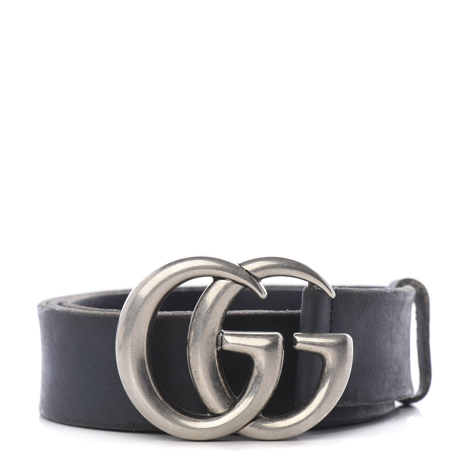 Gucci Cuoio Toscano Nickel Double Double G 40mm Belt Blue 1 of 7