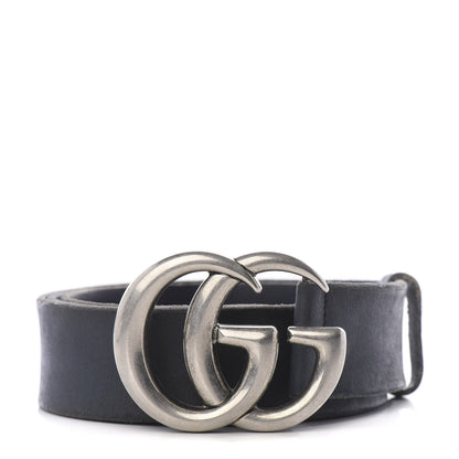 Gucci Cuoio Toscano Nickel Double Double G 40mm Belt Blue 1 of 7