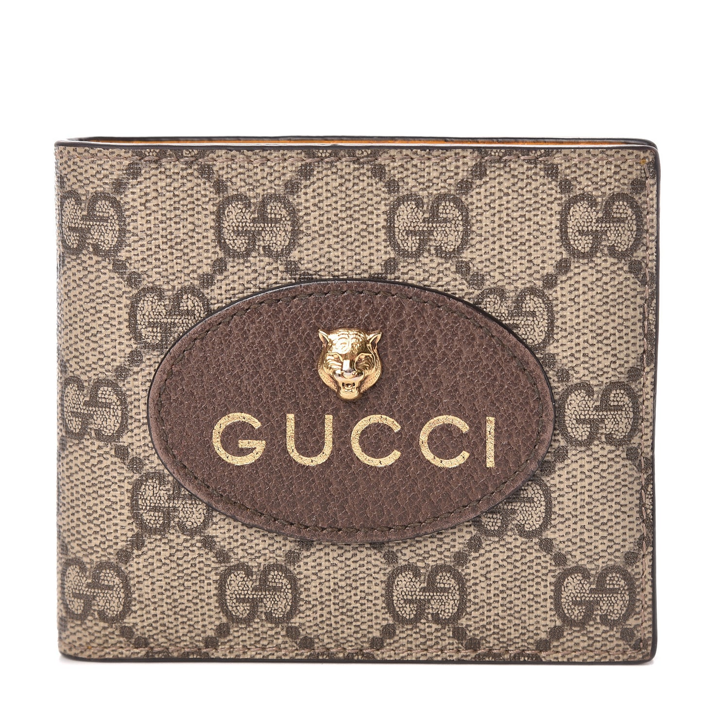GG Supreme Monogram Neo Vintage Bi-Fold Wallet Beige Crop New Acero