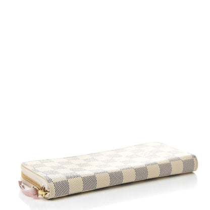 Louis Vuitton Damier Azur Clemence Wallet Rose Ballerine 4 of 7