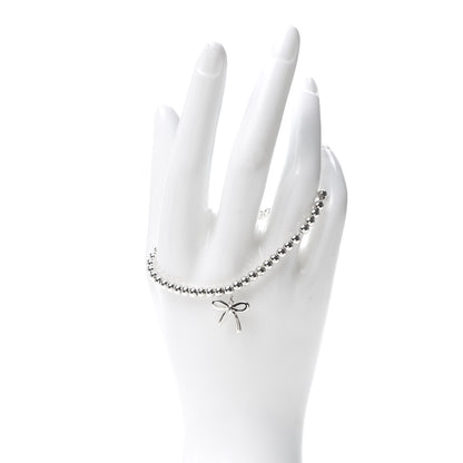 Tiffany Sterling Silver 4mm Bow Bead Bracelet 2 of 7