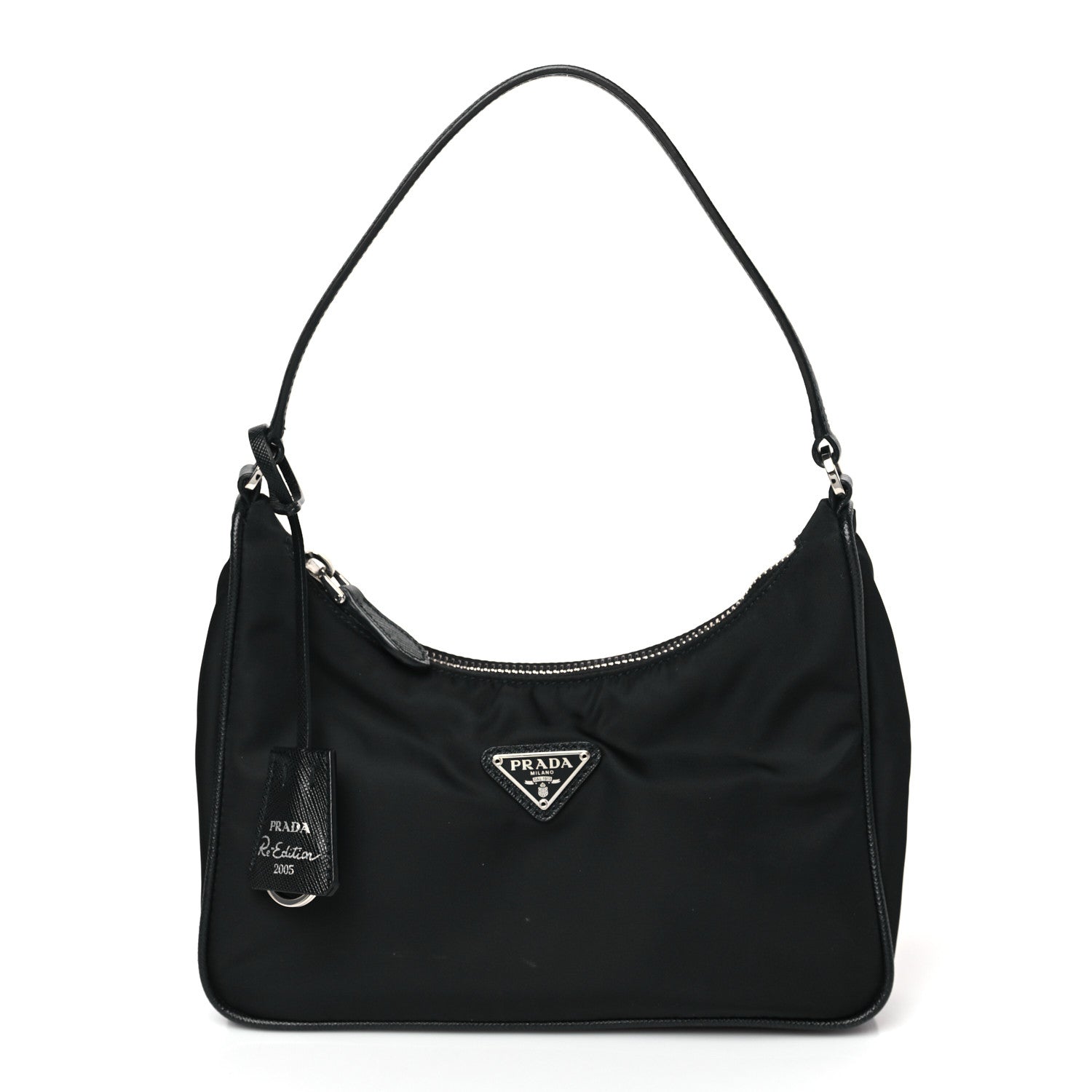 Prada Tessuto Nylon Saffiano Mini Re-Edition 2005 Bag Black 1 of 8