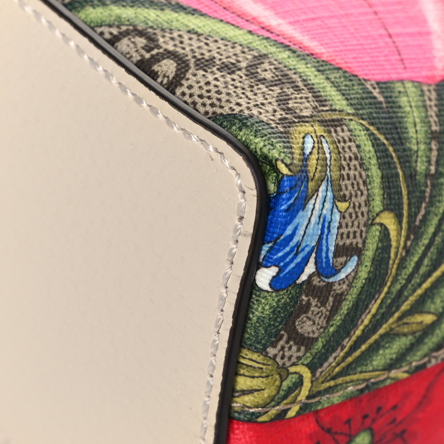 Gucci GG Supreme Monogram Flora Web GG Small Ophidia Dome Shoulder Bag White 10 of 12