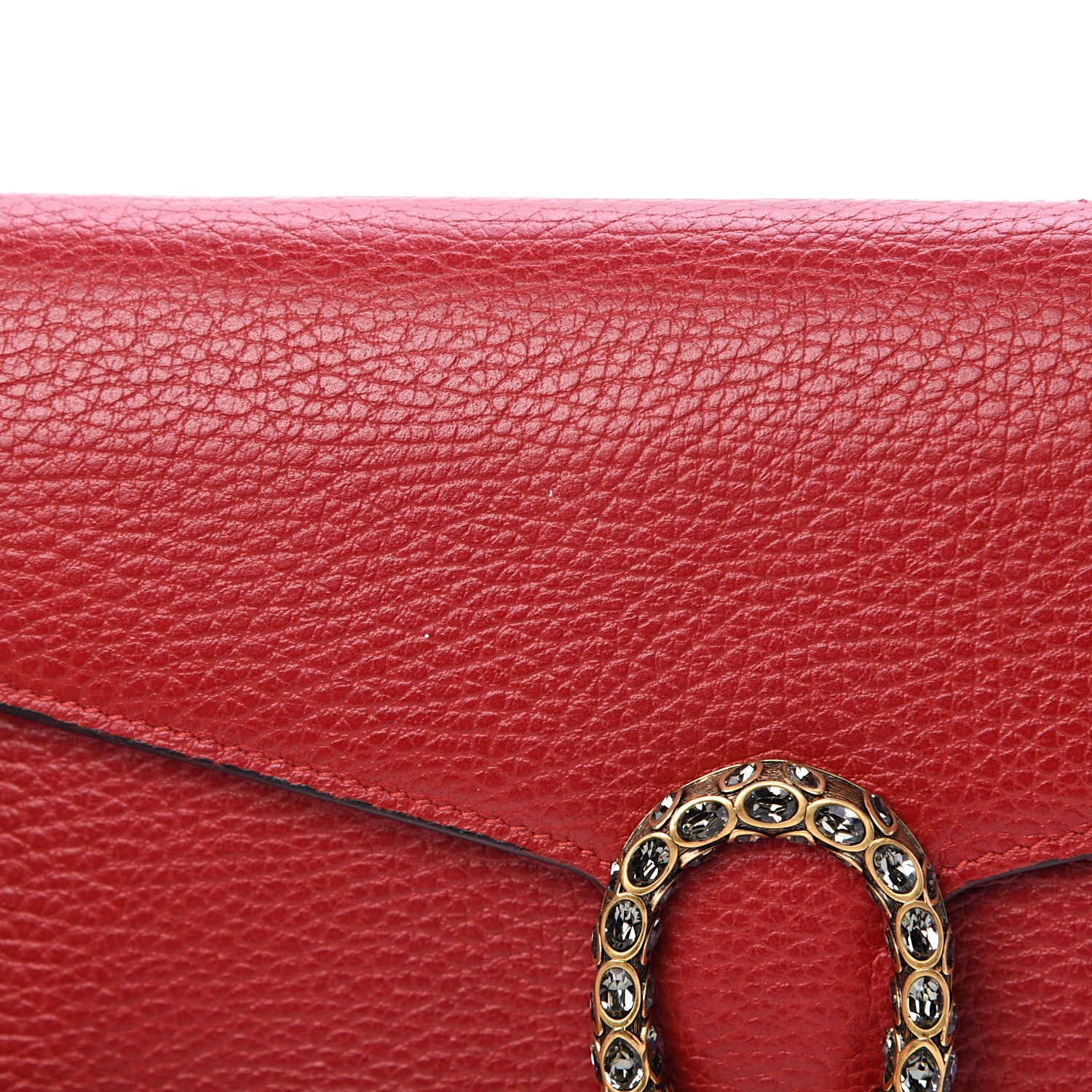 Gucci Calfskin Mini Dionysus Chain Wallet Hibiscus Red 11 of 12