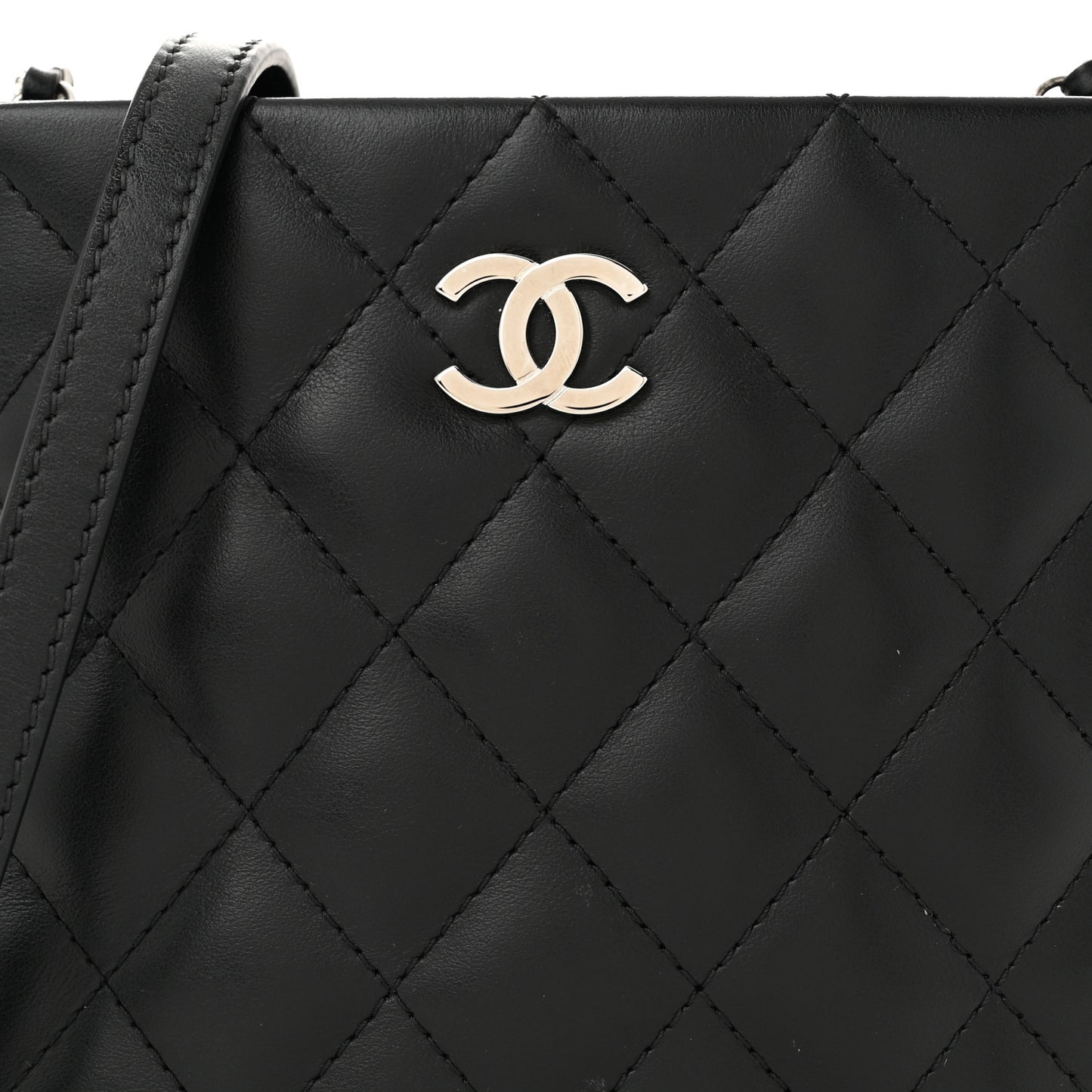 Lambskin Quilted Crossbody Bag Black