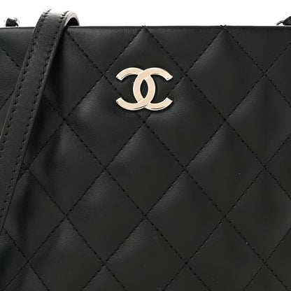Chanel Lambskin Quilted Crossbody Bag Black 9 of 11