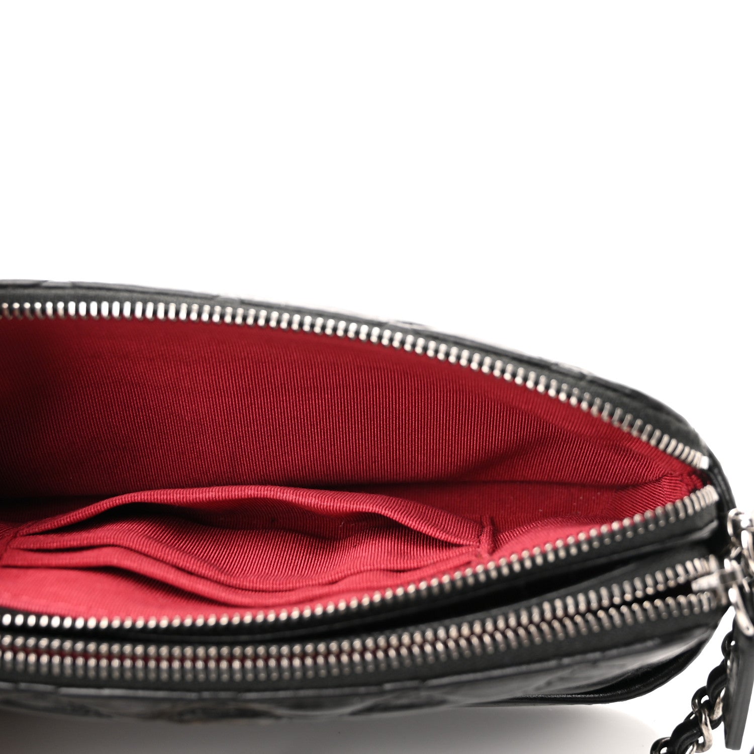 Chanel Aged Calfskin Quilted Small Gabrielle Clutch With Chain Black 6 of 13