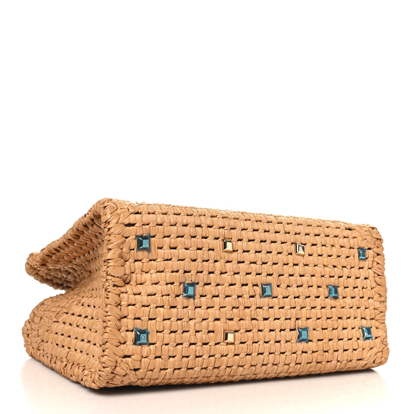 Raffia Large The Studio Box Bag Natural