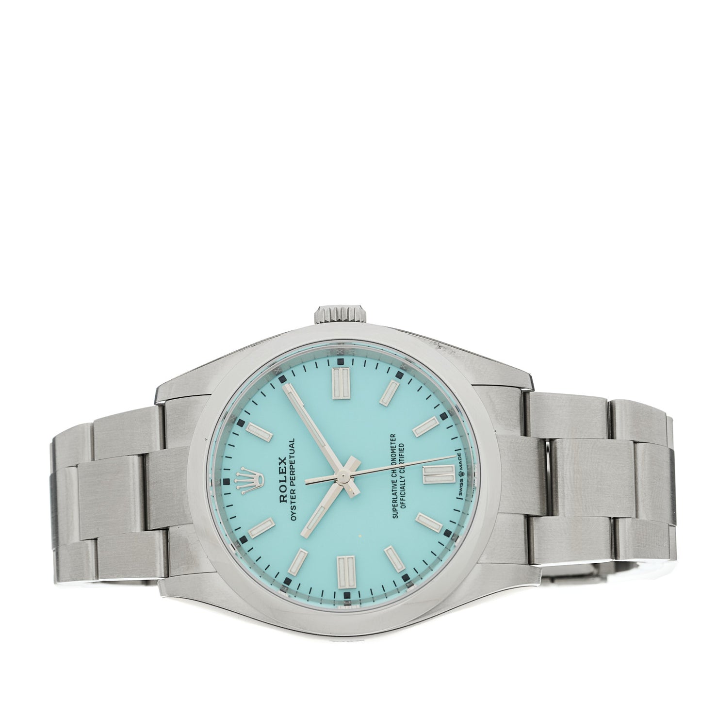 Stainless Steel 36mm Oyster Perpetual Watch Turquoise 126000