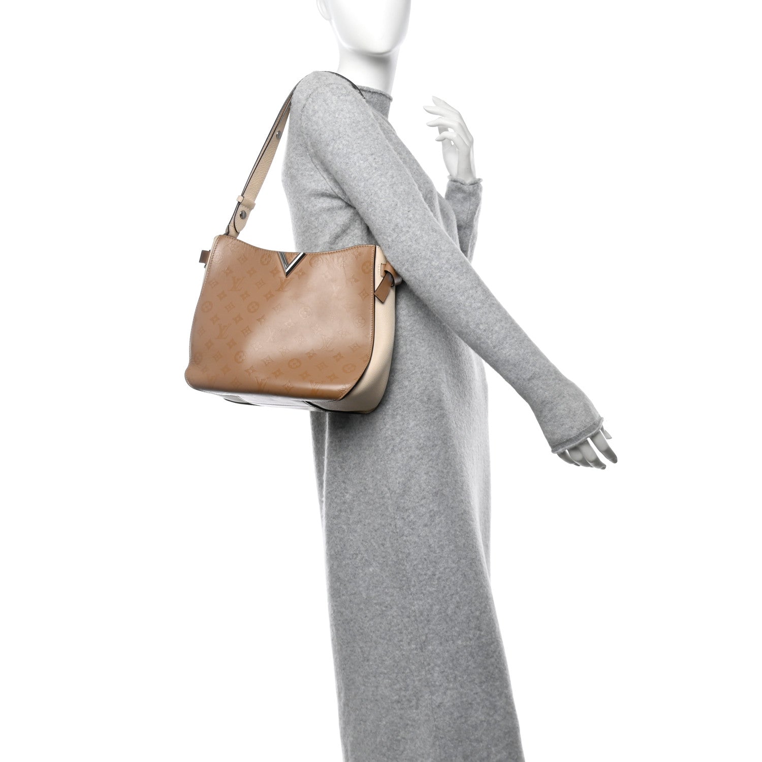 Louis Vuitton Cuir Plume Cuir Ecume Very Hobo Sesame Creme 2 of 13