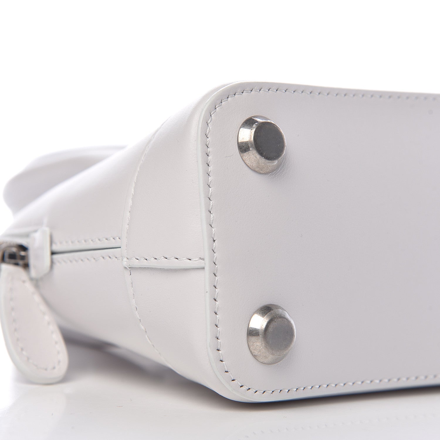 Balenciaga Calfskin Lipstick Logo XXS Ville Top Handle Bag White 9 of 10