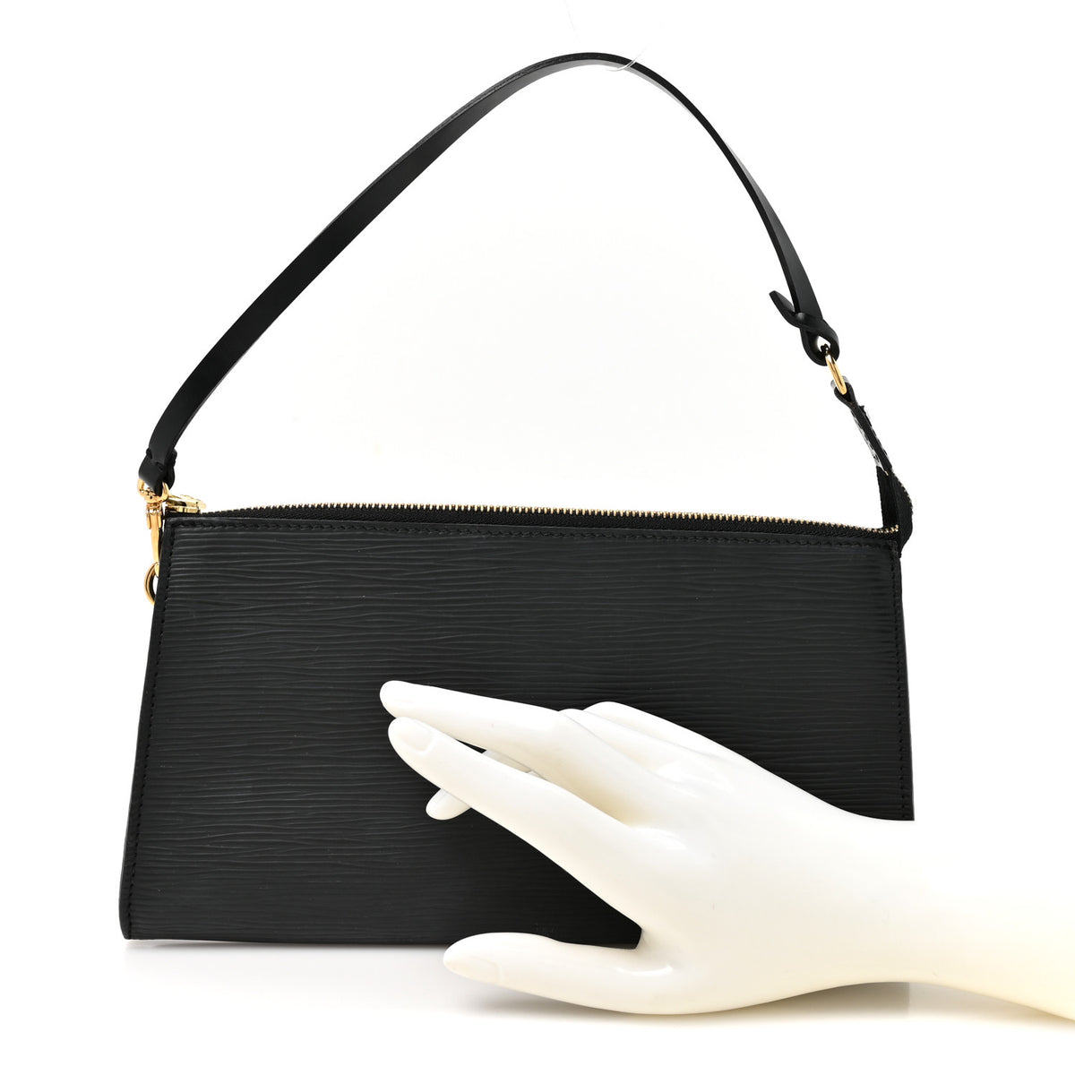 Louis Vuitton Epi Pochette Accessories 24 Black 2 of 10
