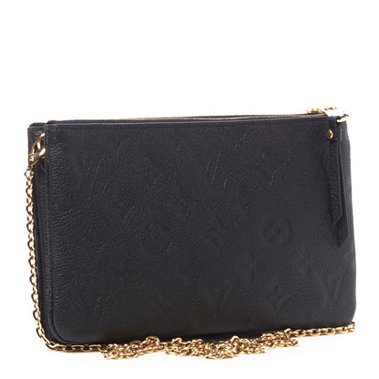 Louis Vuitton Empreinte Double Zip Pochette Black 3 of 8