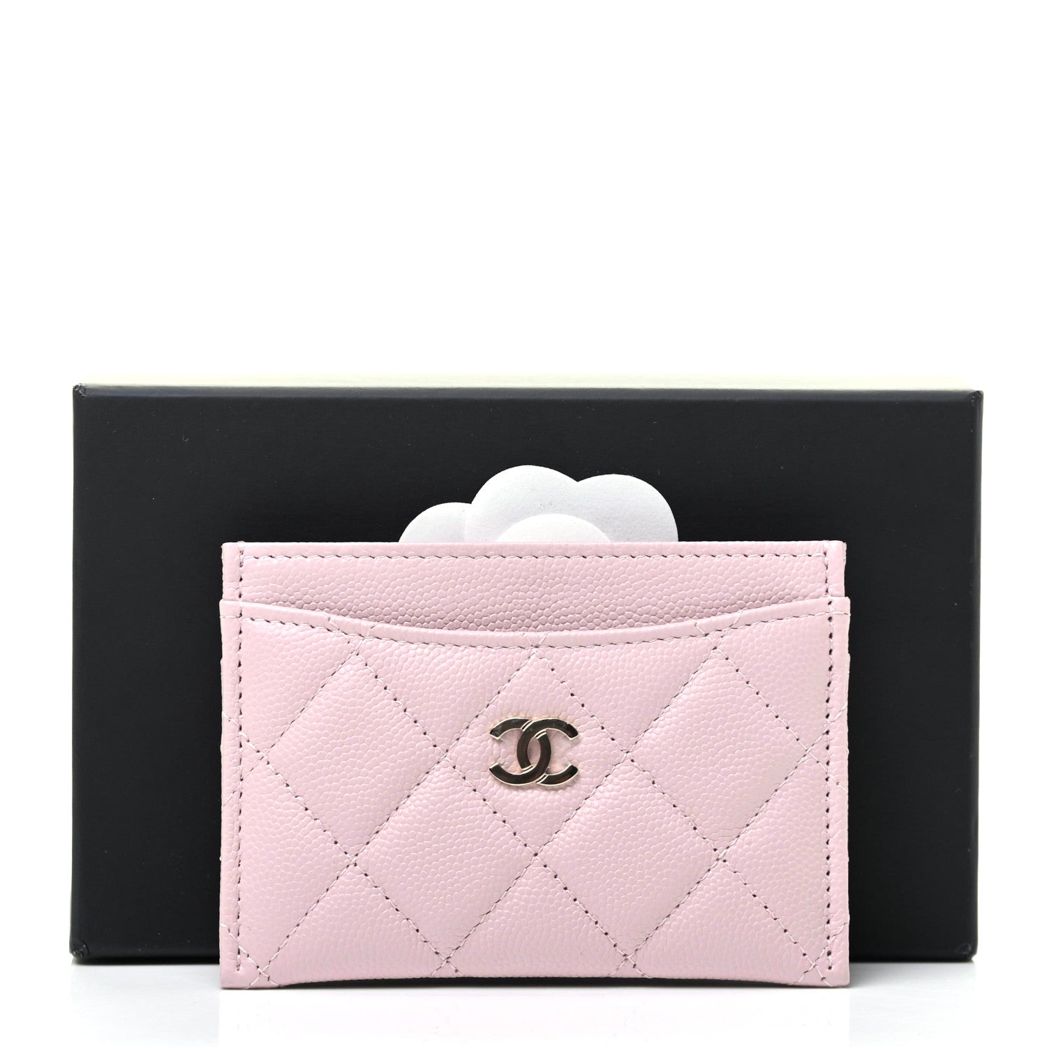 Chanel Caviar Quilted Card Holder Light Pink 9 of 9