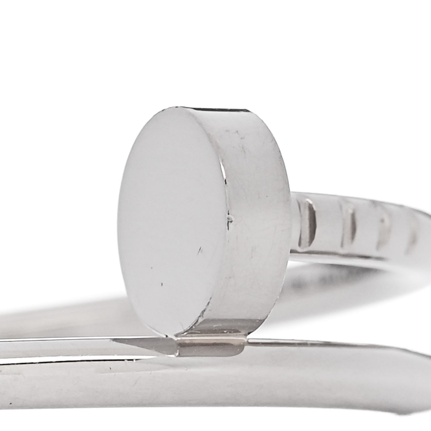 Cartier 18K White Gold Small Juste Un Clou Ring 54 7 4 of 6