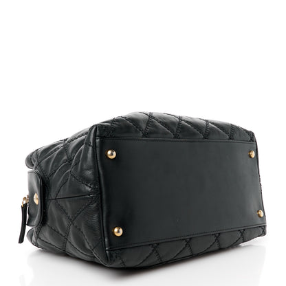 Chanel Calfskin Stitched Medium Retro Chain Tote Black 4 of 12