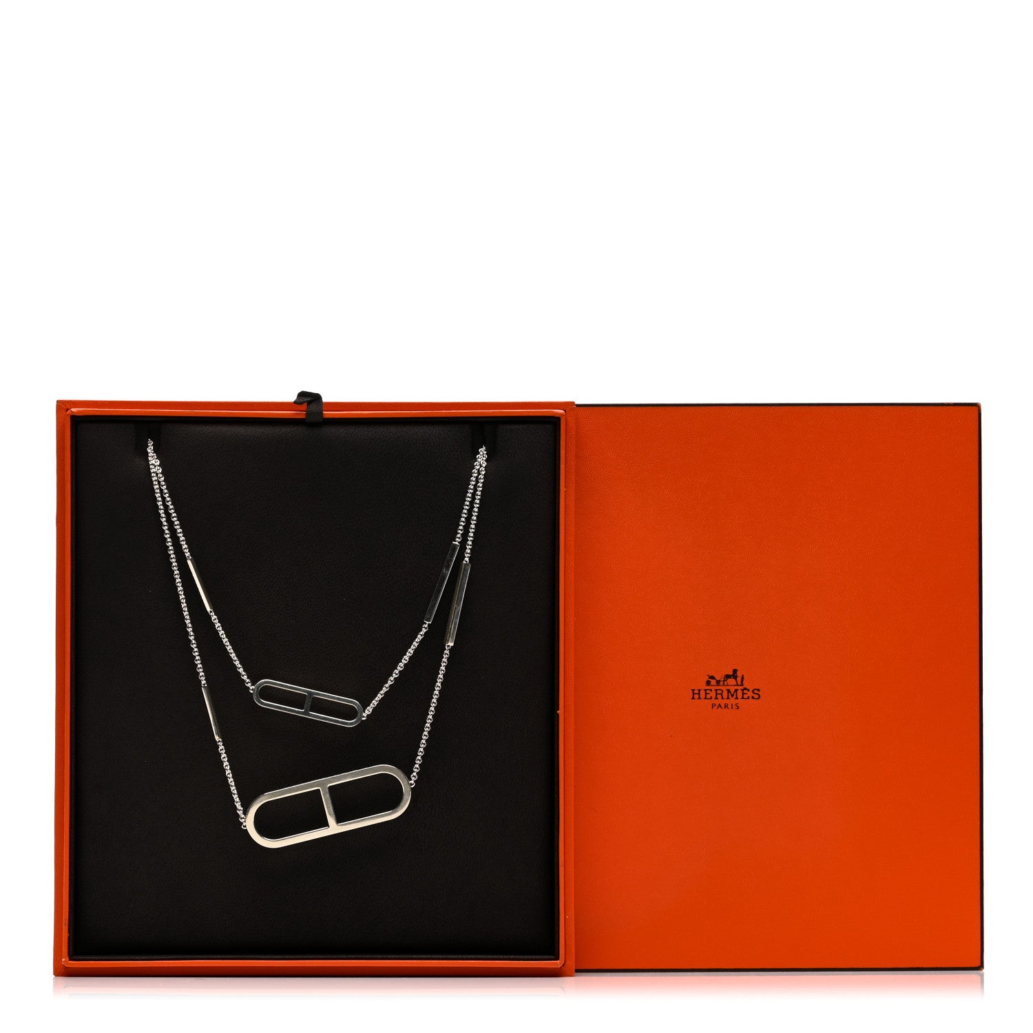 Hermes Sterling Silver Ever Chaine d'Ancre Long Necklace 120 5 of 5