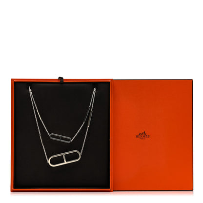 Hermes Sterling Silver Ever Chaine d'Ancre Long Necklace 120 5 of 5
