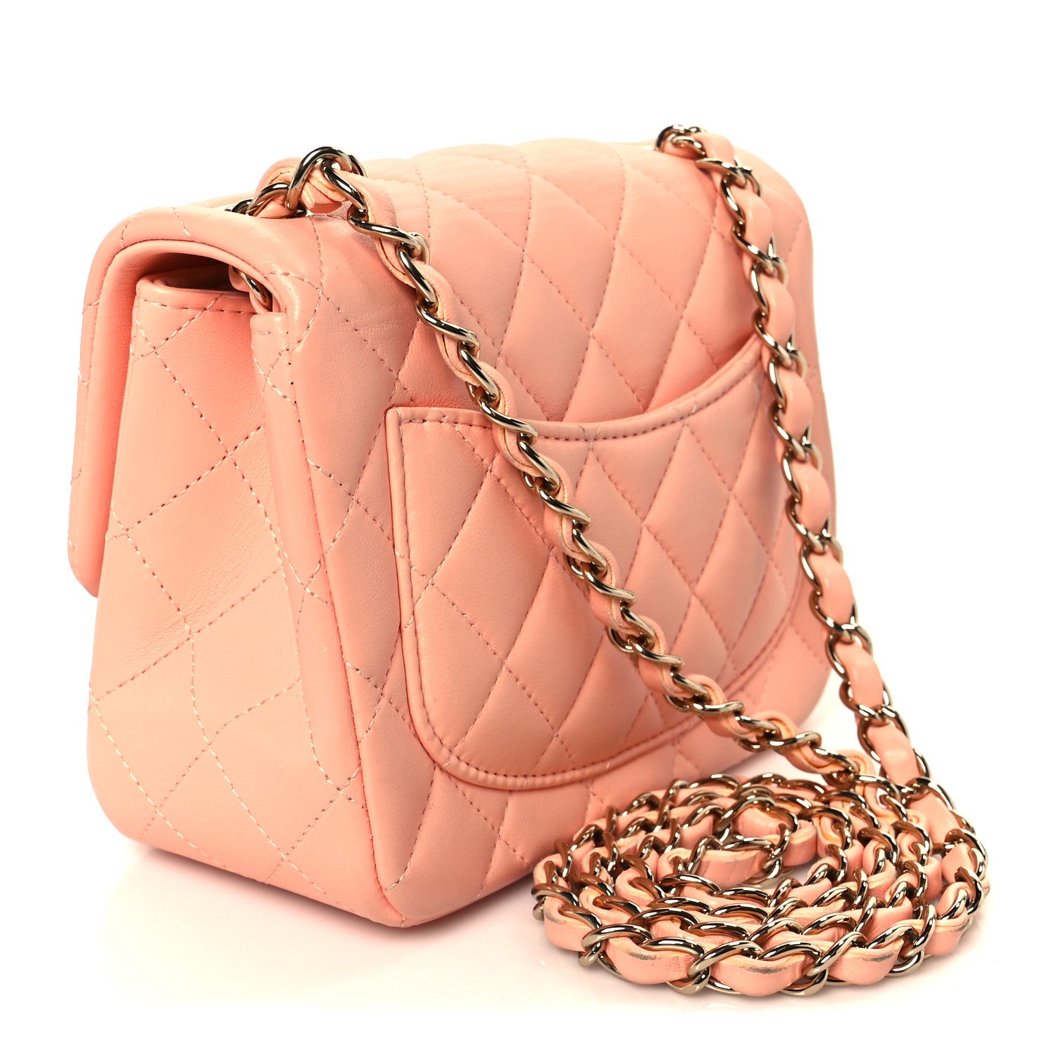 Chanel Lambskin Quilted Mini Square Flap Light Pink 3 of 11