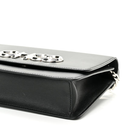 Jimmy Choo Smooth Calfskin Sidney Flap Chain Bag Black 9 of 10