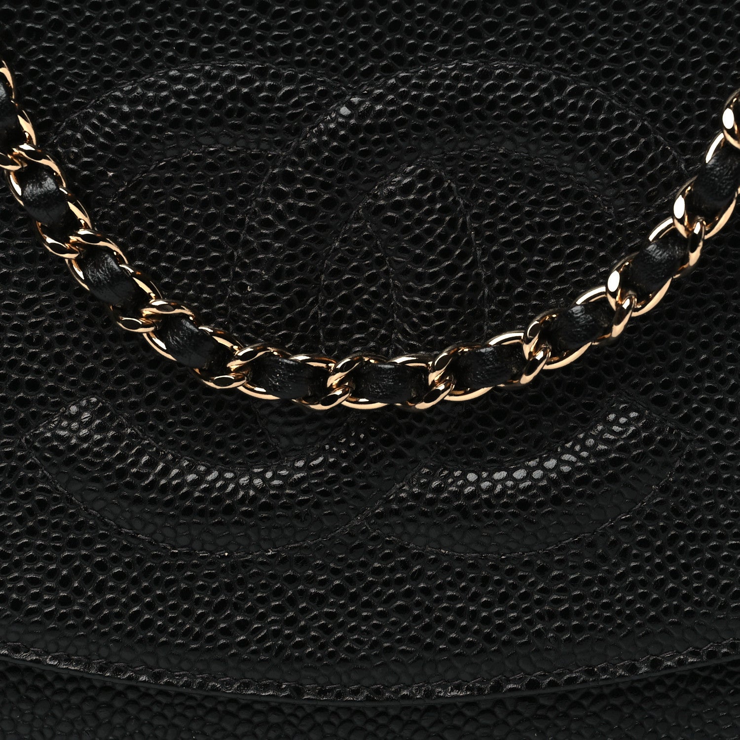 Chanel Caviar Timeless CC Wallet On Chain WOC Black 9 of 11