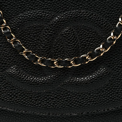 Chanel Caviar Timeless CC Wallet On Chain WOC Black 9 of 11