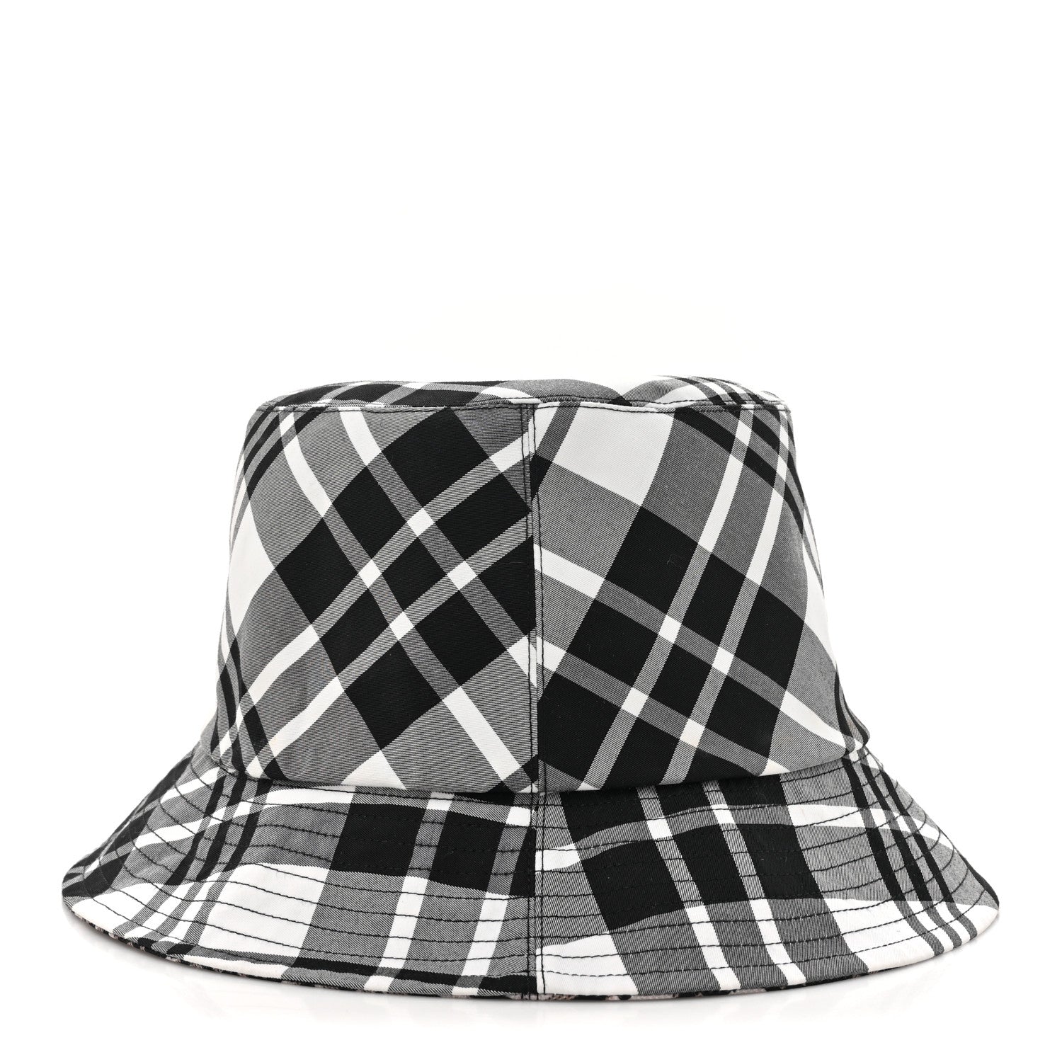 Christian Dior Oblique Plaid Reversible Teddy-D Brim Bucket Hat Black White 10 of 13