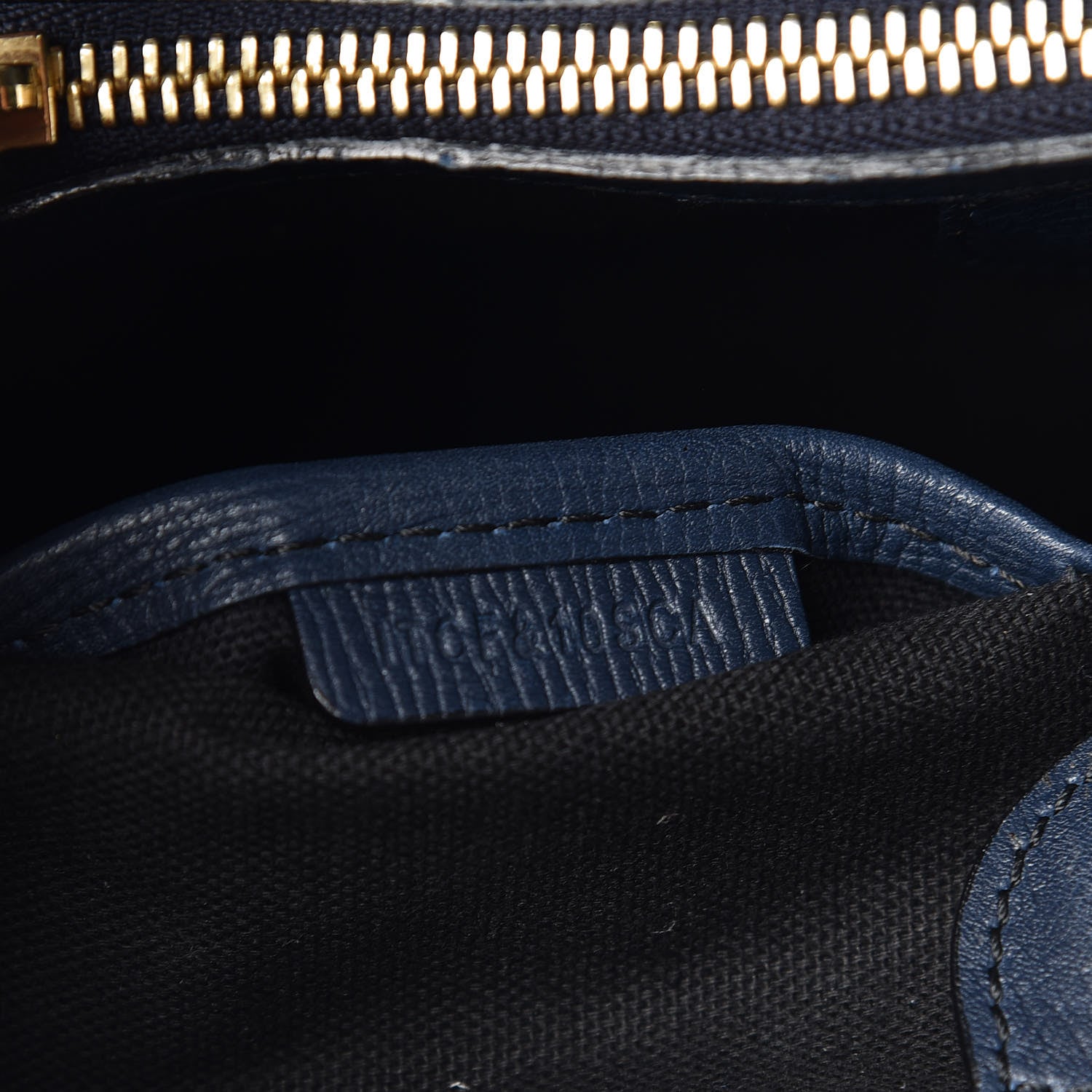 Burberry Grainy Calfskin House Check Medium Banner Tote Ink Blue 10 of 10