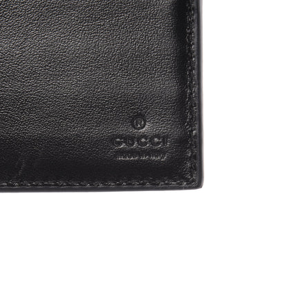 Gucci GG Supreme Monogram Selleria Calfskin Tiger Nice Bi-Fold Wallet Beige Ebony Multicolor Black 6 of 8
