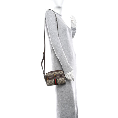 Gucci GG Supreme Monogram Web Mini Ophidia Shoulder Bag Brown 2 of 10