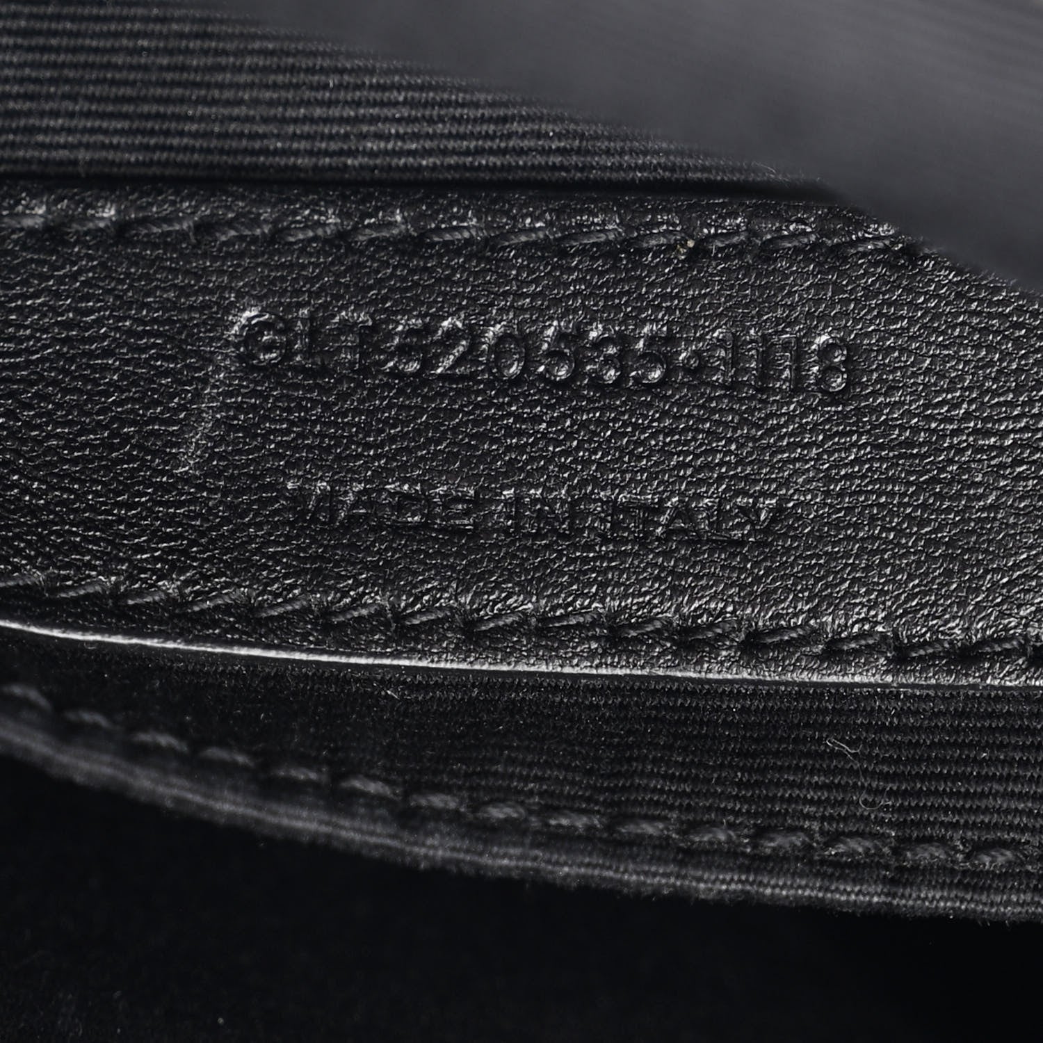 Saint Laurent Calfskin Crocodile Embossed Monogram Lou Camera Bag Black 7 of 10