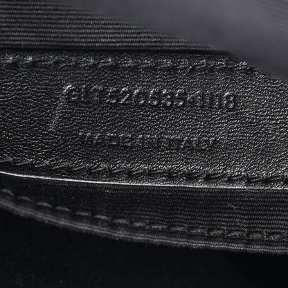 Saint Laurent Calfskin Crocodile Embossed Monogram Lou Camera Bag Black 7 of 10