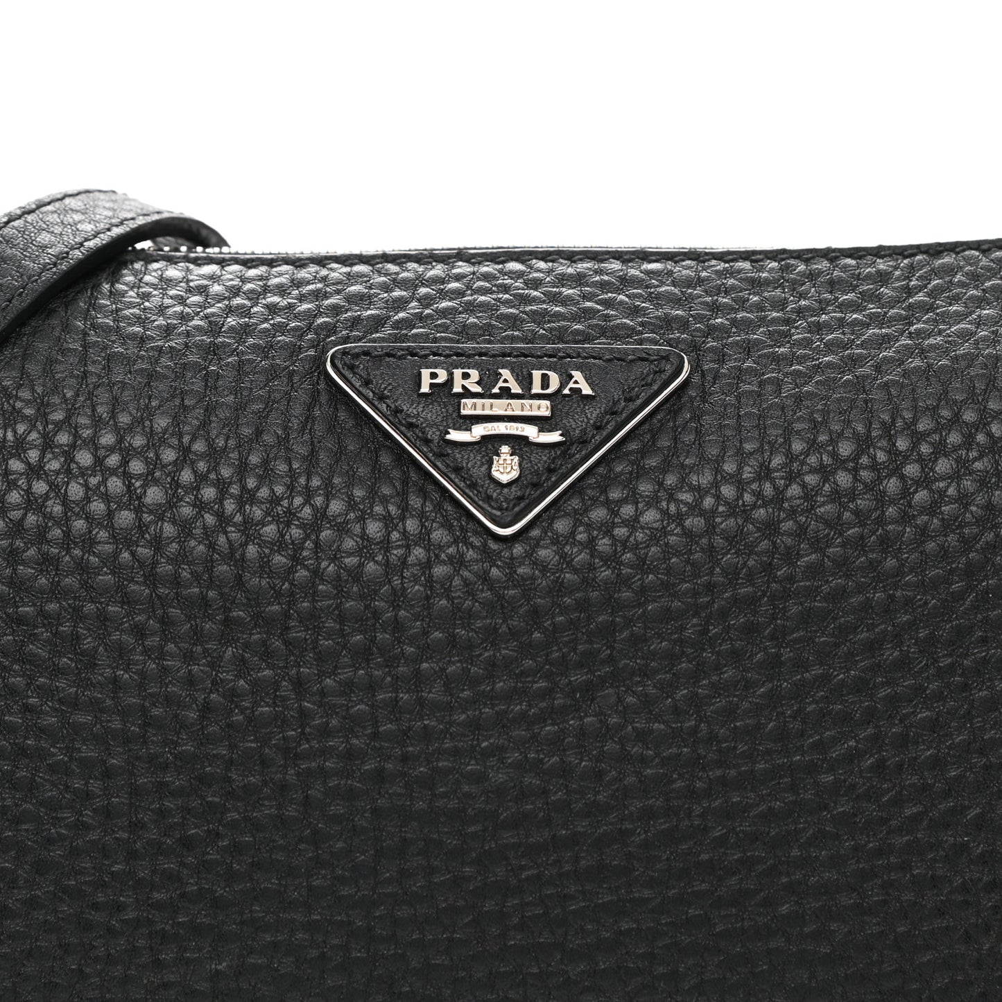 Vitello Daino Crossbody Bag Black