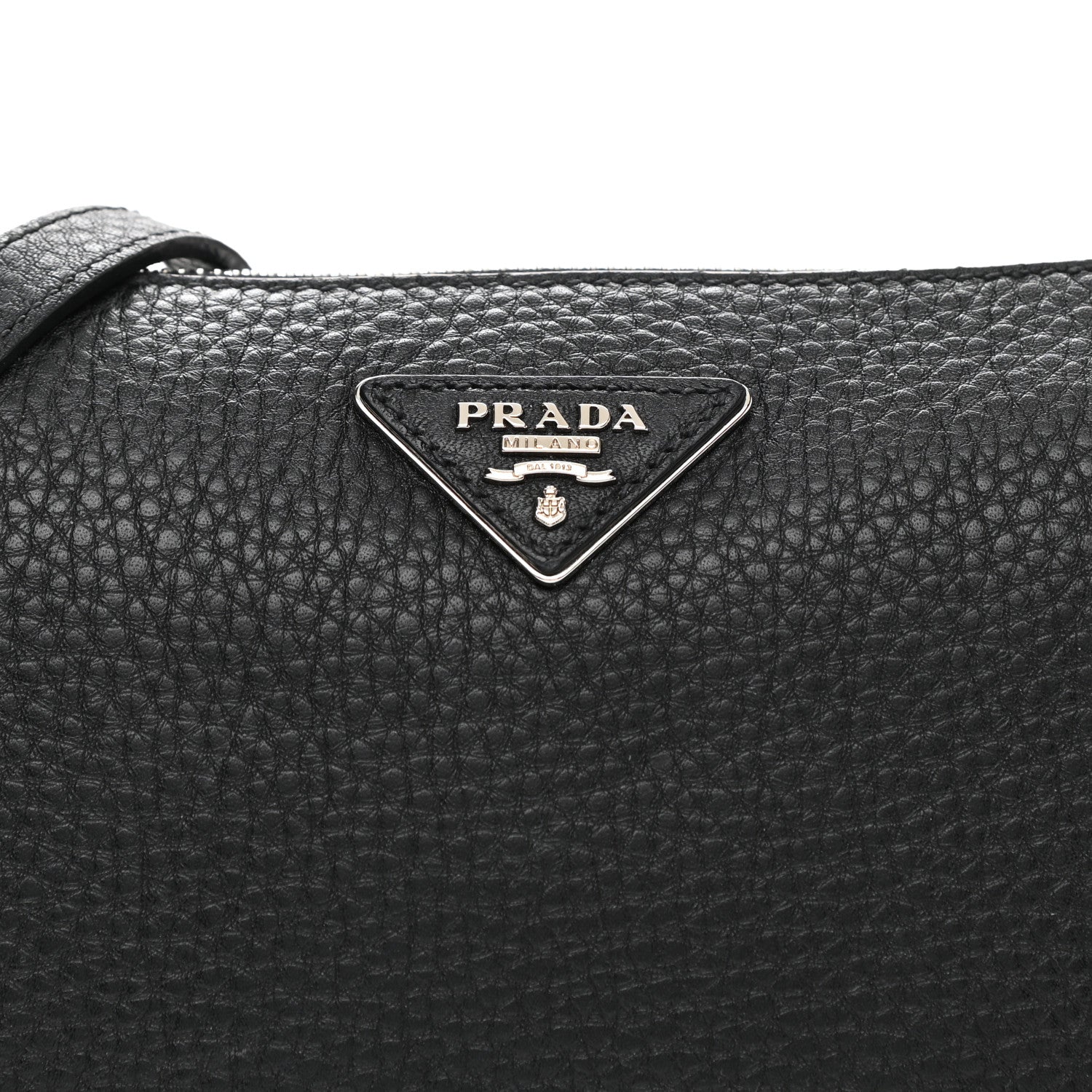 Prada Vitello Daino Crossbody Bag Black 8 of 11