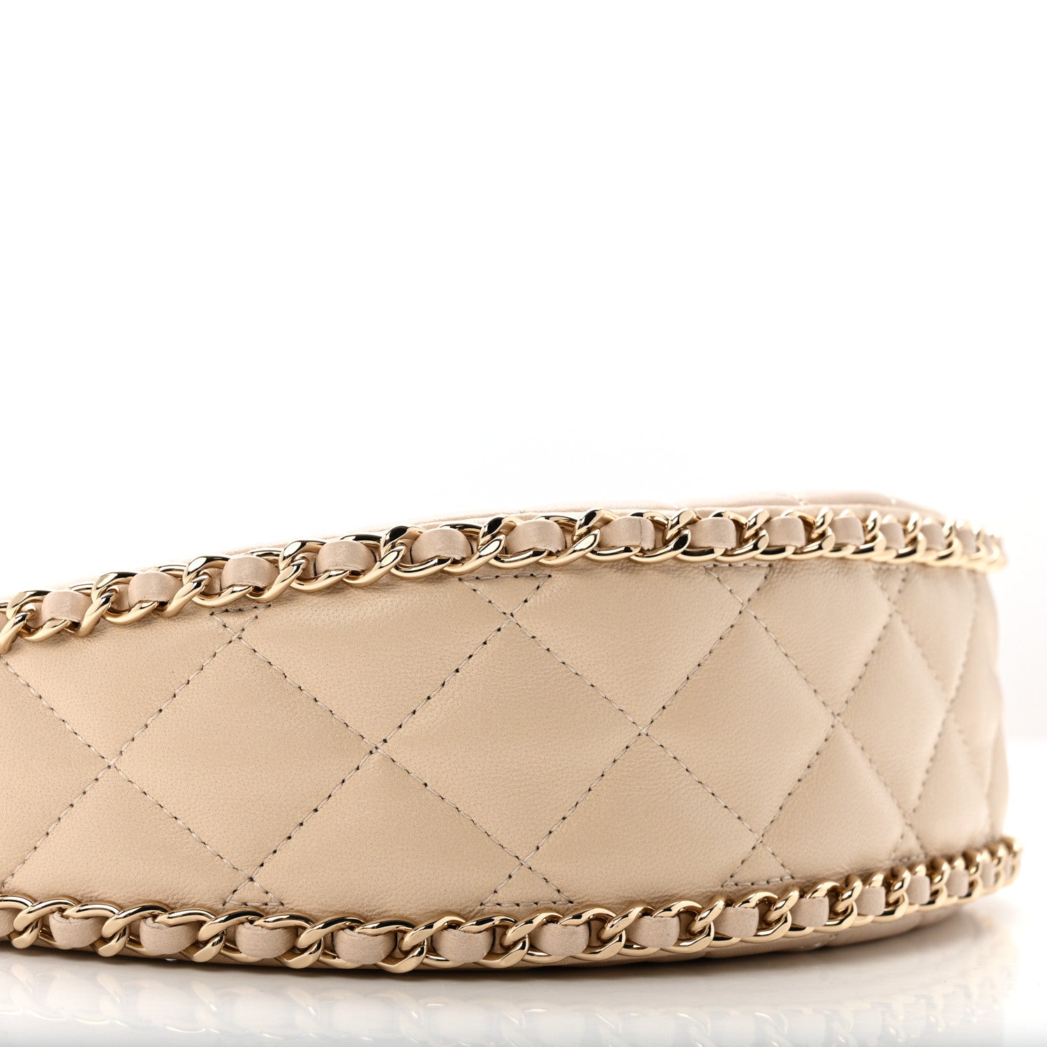 Chanel Lambskin Quilted Small Hobo Bag Light Beige 9 of 13