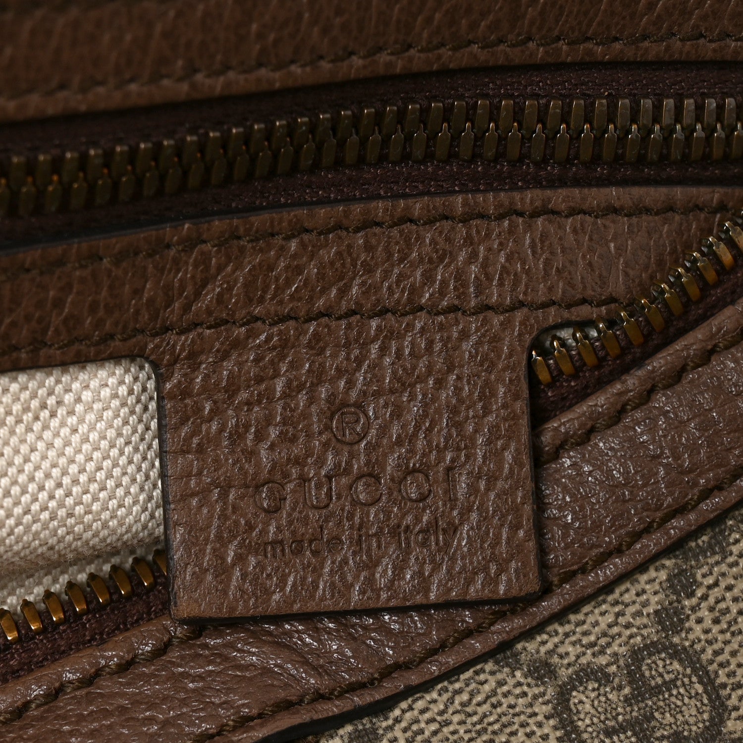 Gucci GG Supreme Monogram Web Ophidia Half Moon Hobo Brown 5 of 9