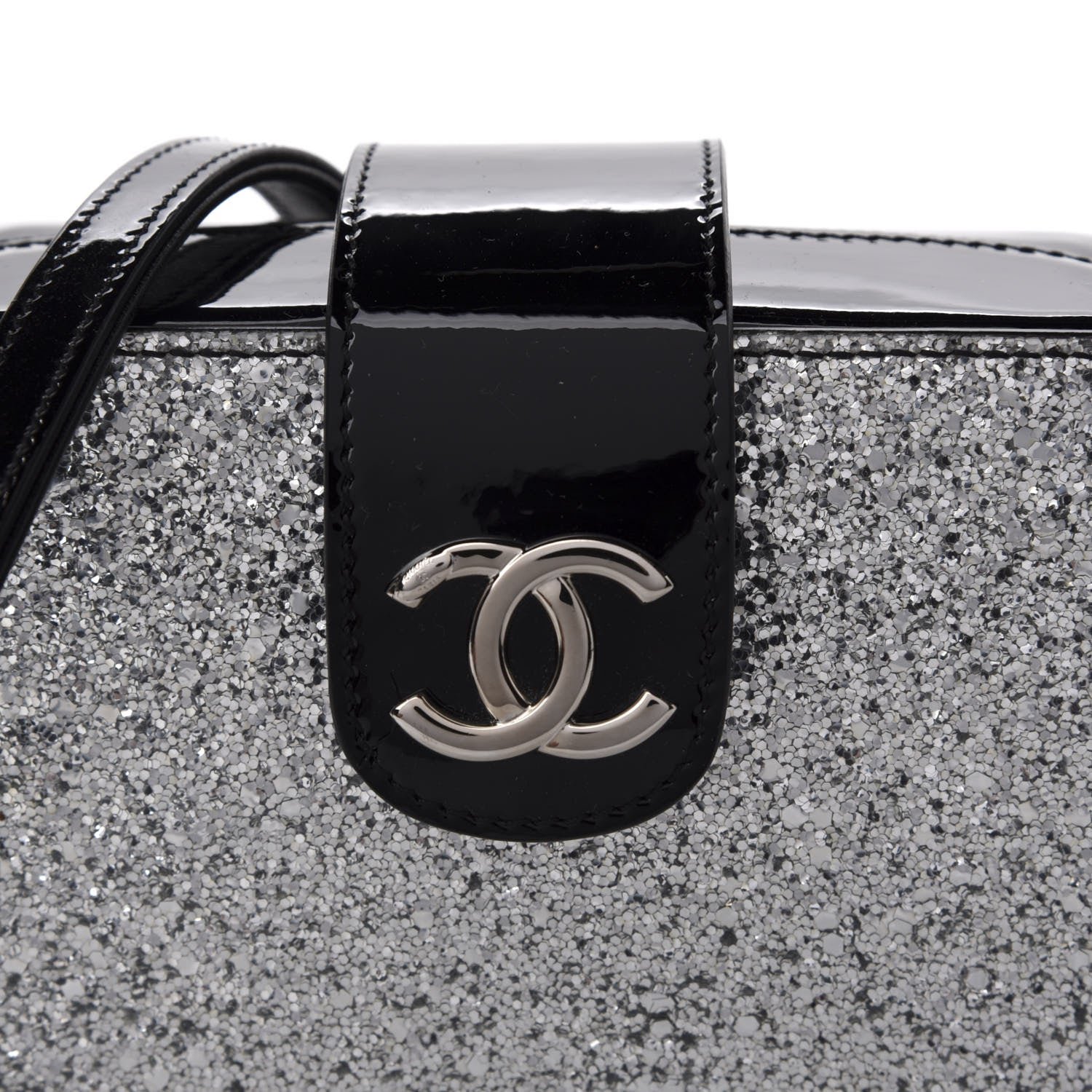Chanel Glitter Patent Evening On The Moon Camera Case Silver 10 of 11
