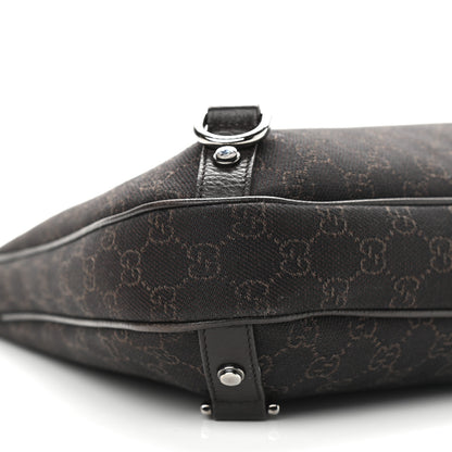 Gucci Denim Monogram Abbey D Ring Hobo Brown 8 of 9