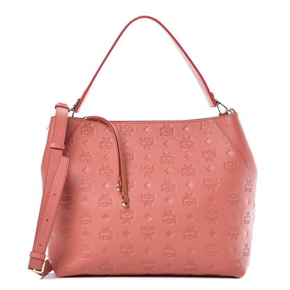 MCM Grained Calfskin Medium Klara Hobo Cocoa 1 of 7