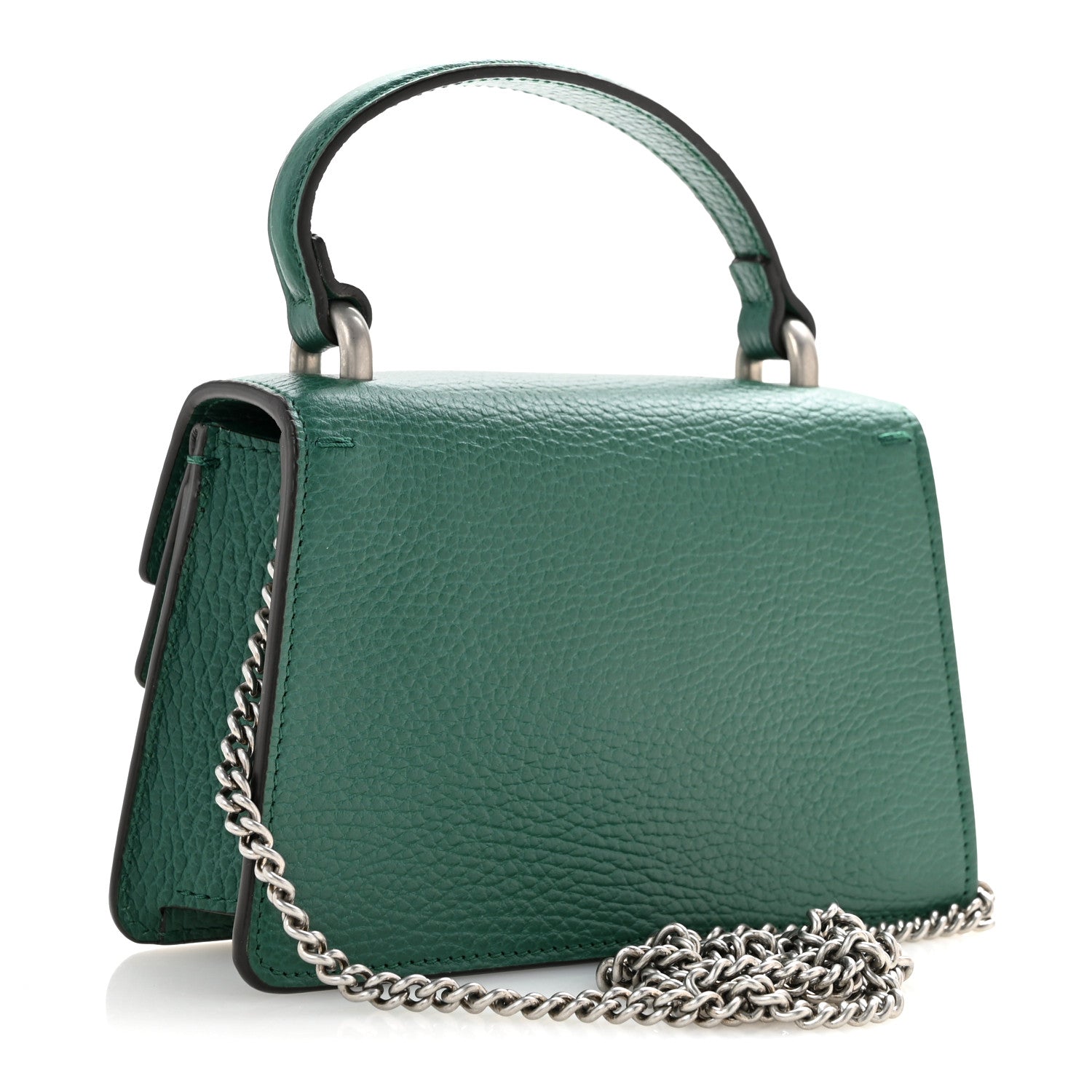 Gucci Dollar Calfskin Crystal Mini Dionysus Top Handle Bag Emerald 3 of 10